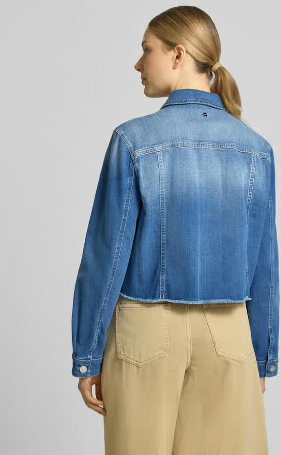 Marc Cain Kort jeansjack met franjes - Foto 3