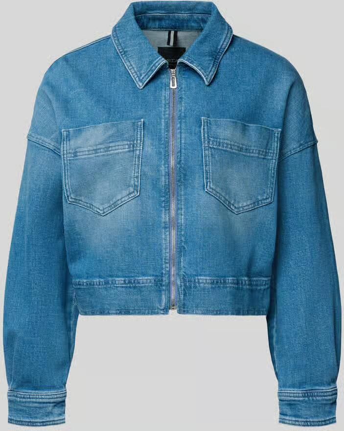 Marc Cain Kort jeansjack van katoenmix