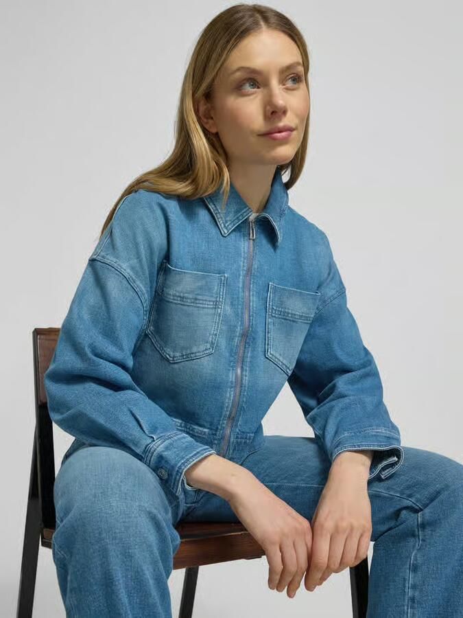 Marc Cain Kort jeansjack van katoenmix