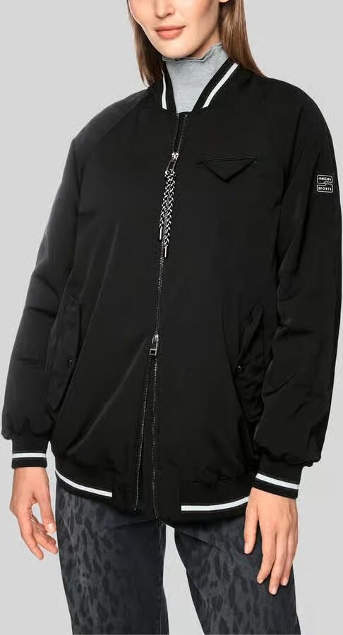 Marc Cain Loose fit bomberjack met collegekraag - Foto 3