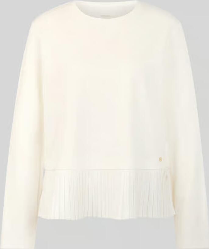 Marc Cain Regular fit shirt met lange mouwen van katoenmix