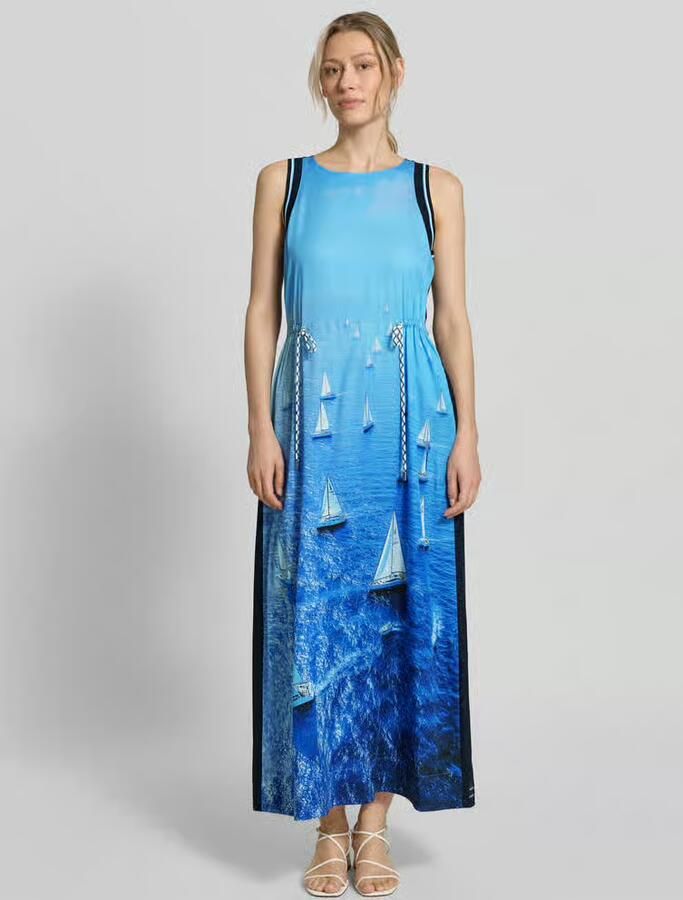 Marc Cain maxi-jurk van puur lyocell met all-over fotoprint - Foto 2