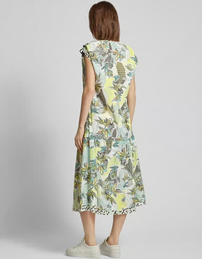 Marc Cain Midi-jurk met all-over bloemenmotief