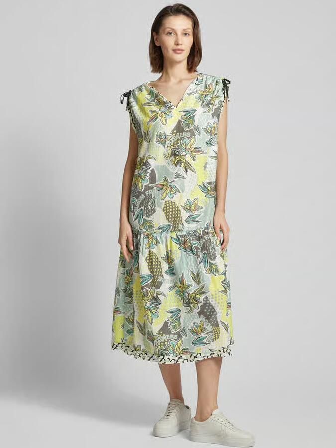 Marc Cain Midi-jurk met all-over bloemenmotief - Foto 2