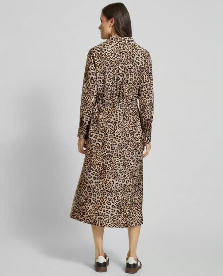 Marc Cain Midi Overhemdjurk met Animalprint Multicolor Dames