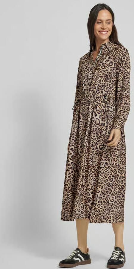 Marc Cain Midi Overhemdjurk met Animalprint Multicolor Dames - Foto 2