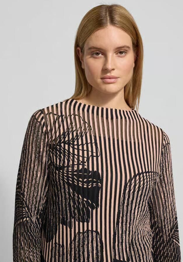 Marc Cain Midi-jurk met ronde hals