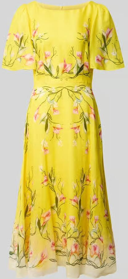 Marc Cain midi-jurk met zijde en vlindermouwen - Foto 2