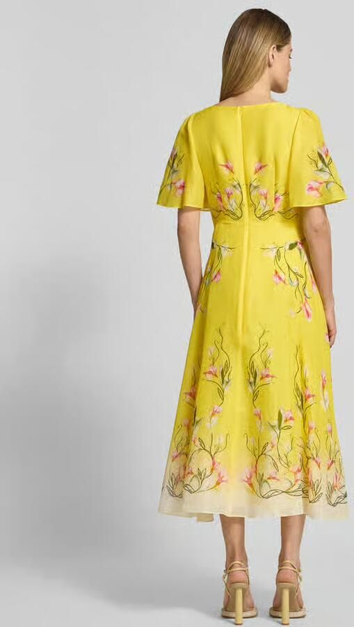 Marc Cain midi-jurk met zijde en vlindermouwen - Foto 3