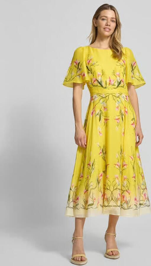 Marc Cain midi-jurk met zijde en vlindermouwen - Foto 2