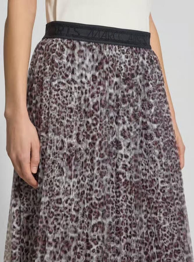 Marc Cain Midirok in geplooide look met all-over dierenprint - Foto 2