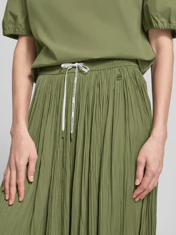 Marc Cain Midirok met elastische tailleband en plooien
