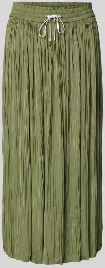 Marc Cain Midirok met elastische tailleband en plooien - Foto 2