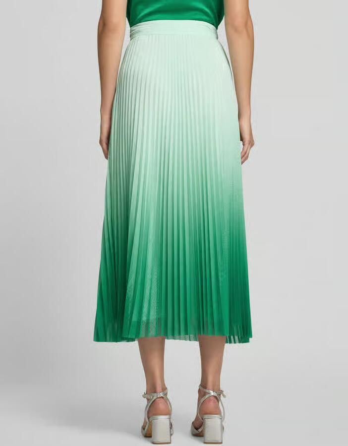 Marc Cain Midirok met plissévouwen en zijritssluiting - Foto 2