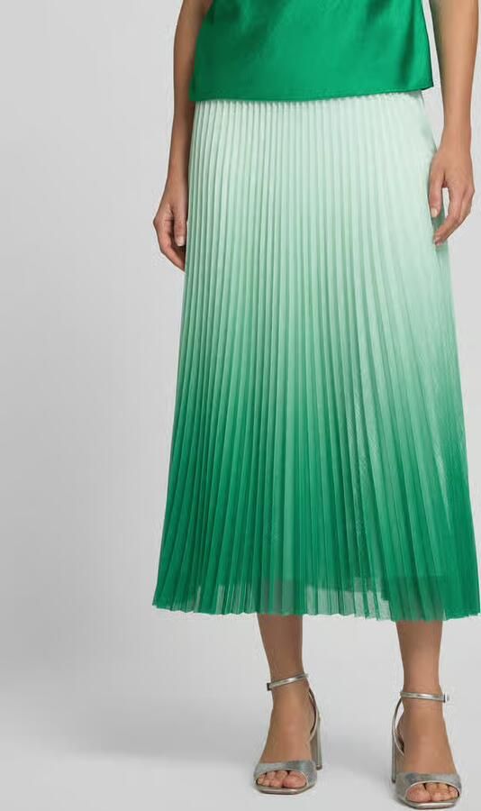 Marc Cain Midirok met plissévouwen en zijritssluiting - Foto 3