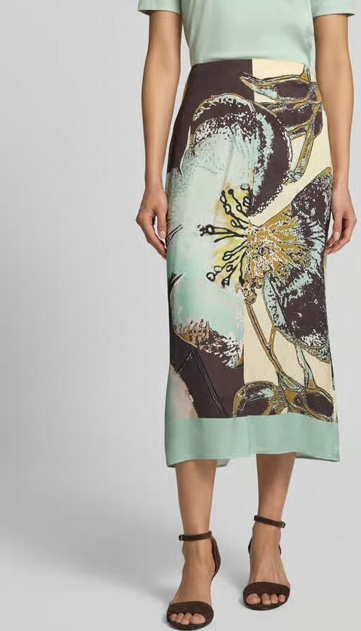 Marc Cain Midirok van viscose in all-over look - Foto 2