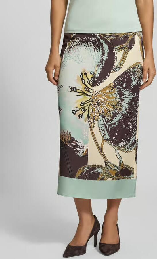 Marc Cain Midirok van viscose in all-over look - Foto 2