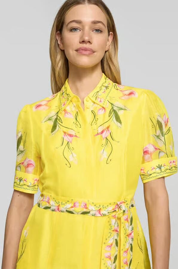 Marc Cain mini-jurk van pure viscose met een florale all-over print