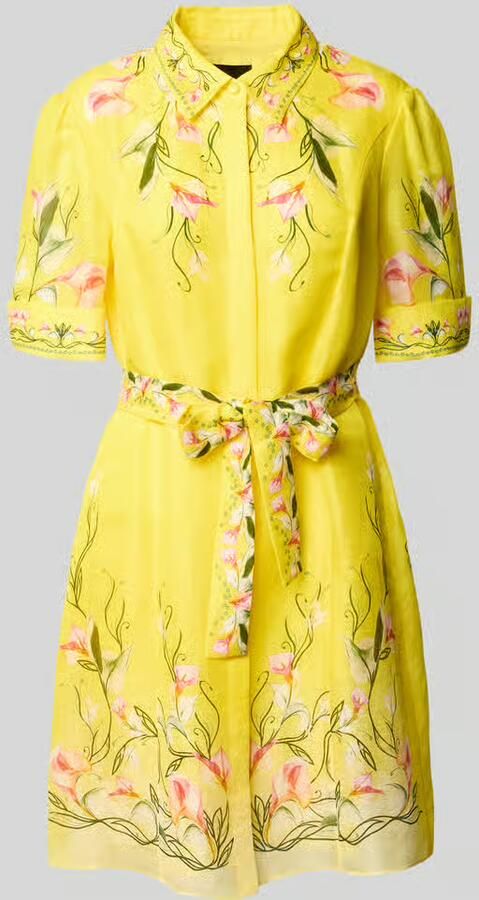 Marc Cain mini-jurk van pure viscose met een florale all-over print - Foto 2