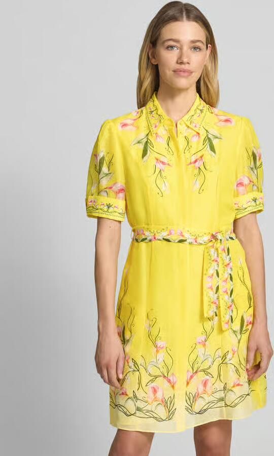 Marc Cain mini-jurk van pure viscose met een florale all-over print - Foto 3