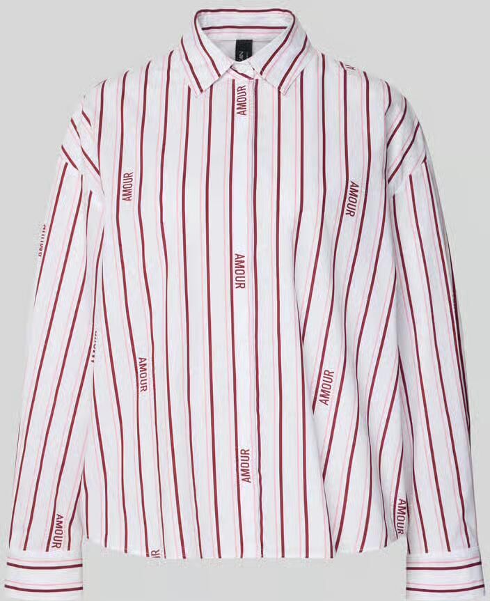 Marc Cain Overhemdblouse met blinde knoopsluiting