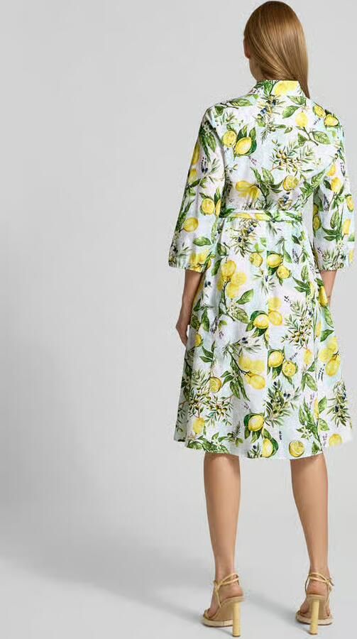 Marc Cain Overhemdjurk in all-over look met strikceintuur