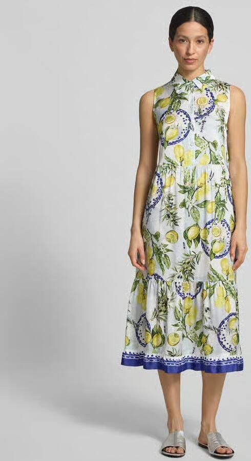 Marc Cain Overhemdjurk van viscose met knoopsluiting - Foto 3