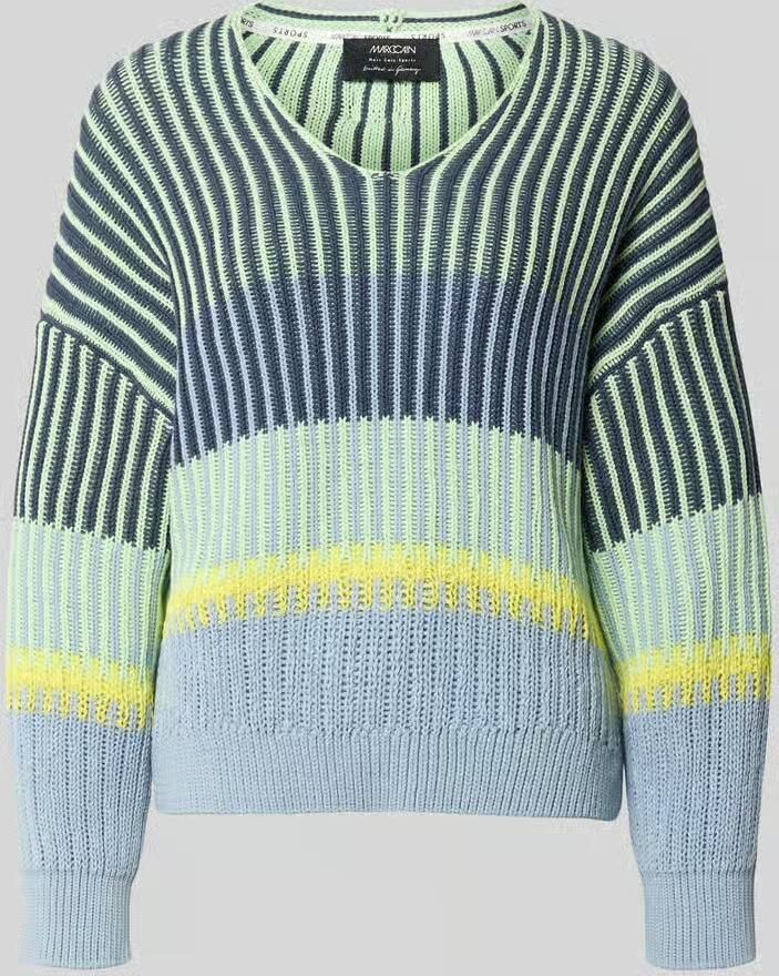 Marc Cain oversized gebreide pullover met v-hals - Foto 2