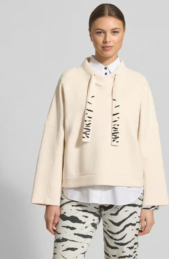 Marc Cain Oversized sweatshirt met tunnelkoord - Foto 2