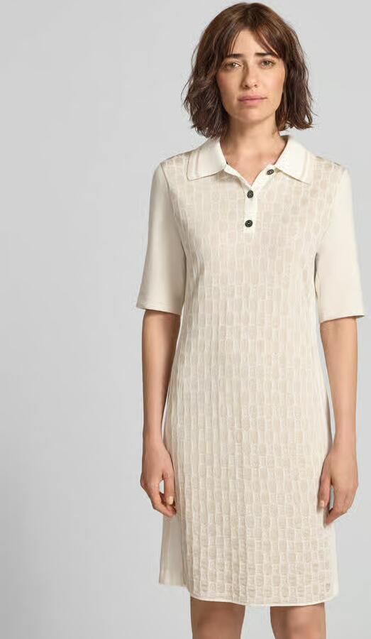 Marc Cain Polojurk in all-over look met knoopsluiting - Foto 2