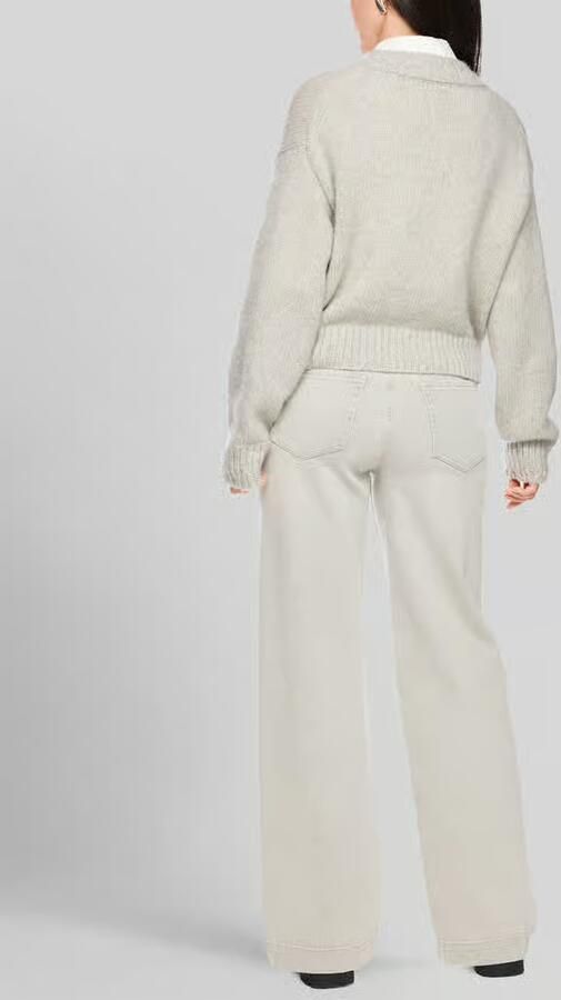 Marc Cain Pullover van wol alpaca met ribboordjes - Foto 3