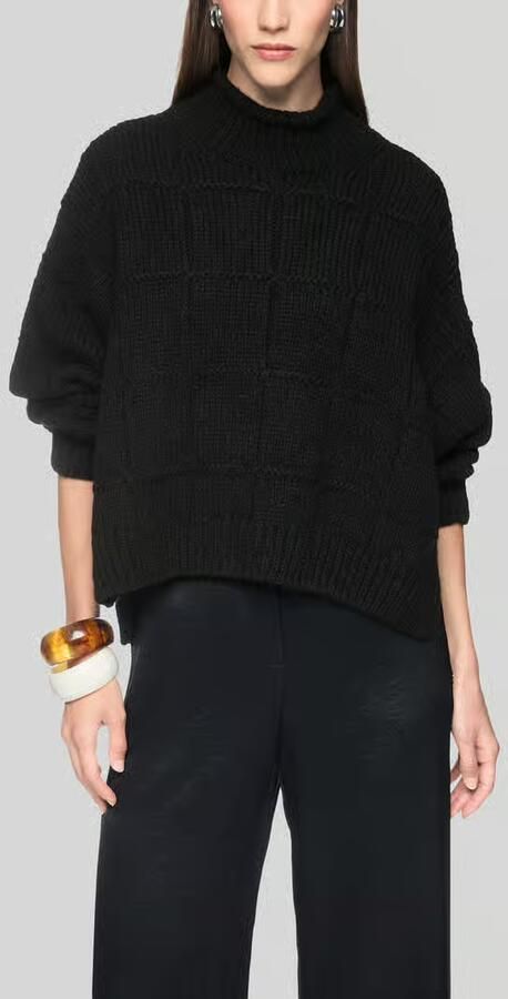 Marc Cain Pullover van wol met structuurbreisel - Foto 3