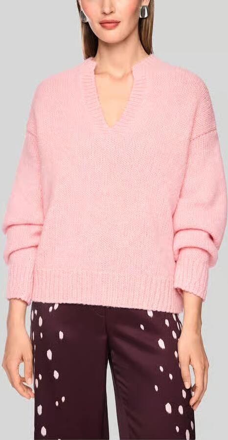 Marc Cain Pullover van wolmix met logodetail - Foto 3