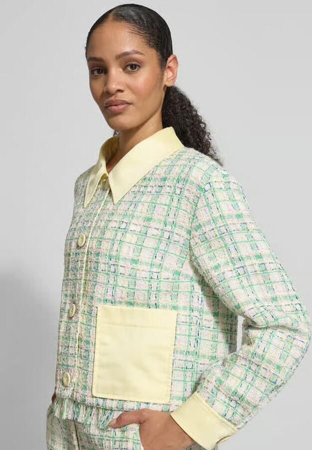 Marc Cain Regular fit blazer met franjes - Foto 2