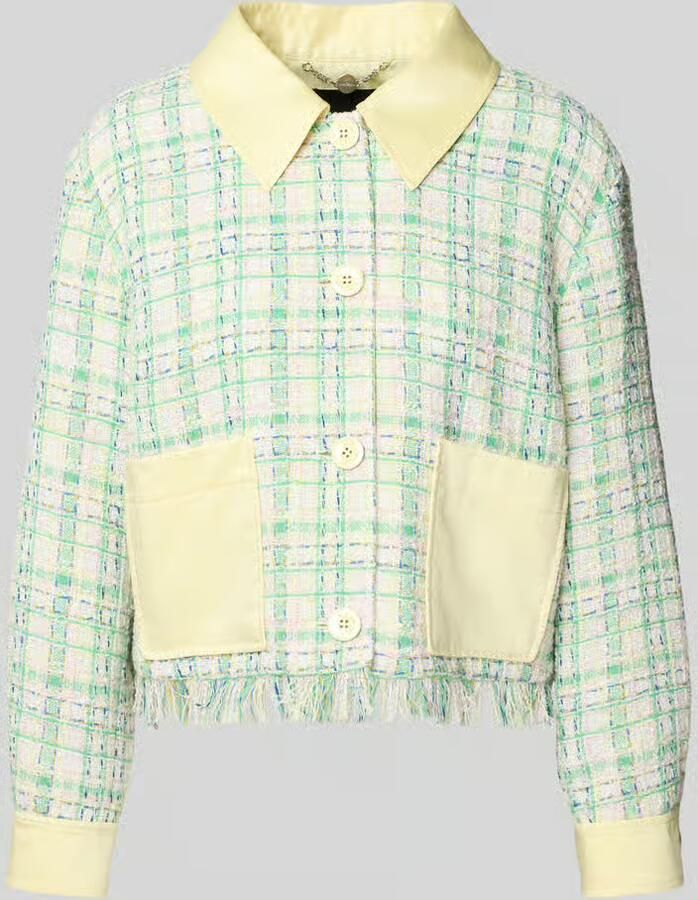 Marc Cain Regular fit blazer met franjes