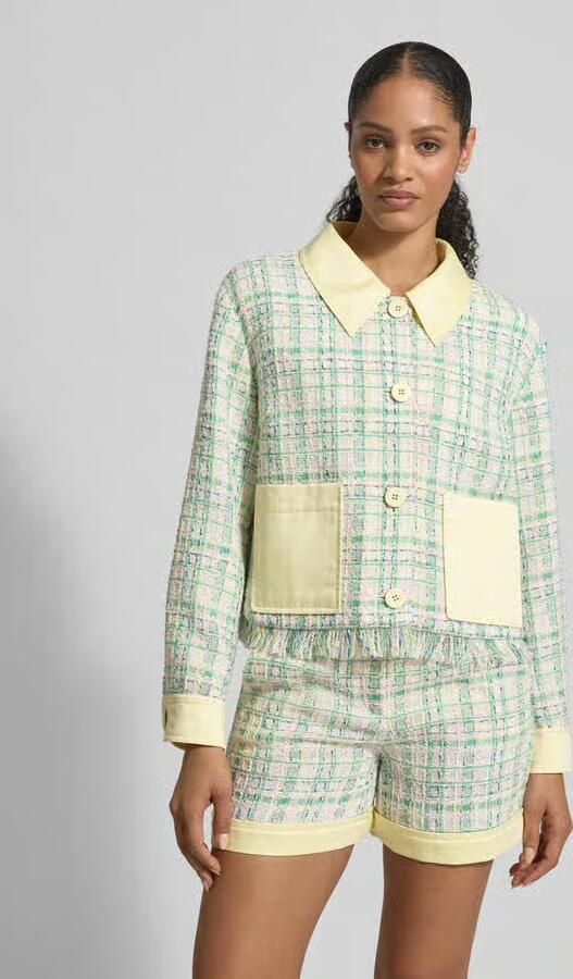 Marc Cain Regular fit blazer met franjes - Foto 4