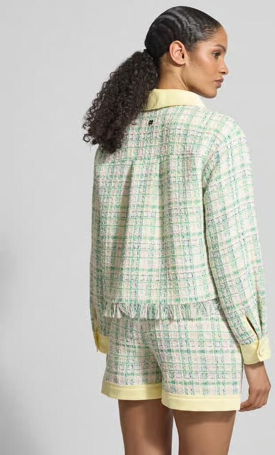 Marc Cain Regular fit blazer met franjes - Foto 3