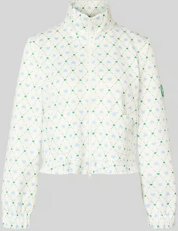 Marc Cain Regular fit blazer met opstaande kraag en tweewegritssluiting
