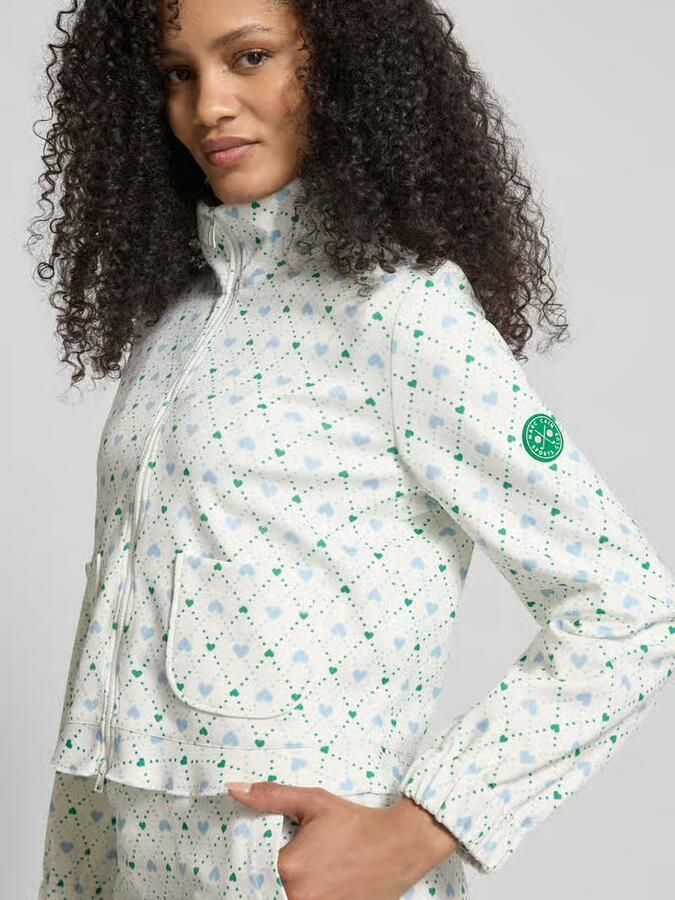 Marc Cain Regular fit blazer met opstaande kraag en tweewegritssluiting