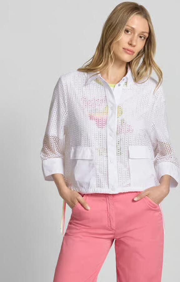 Marc Cain Regular fit blazer met pattetassen en 3 4-mouw - Foto 3
