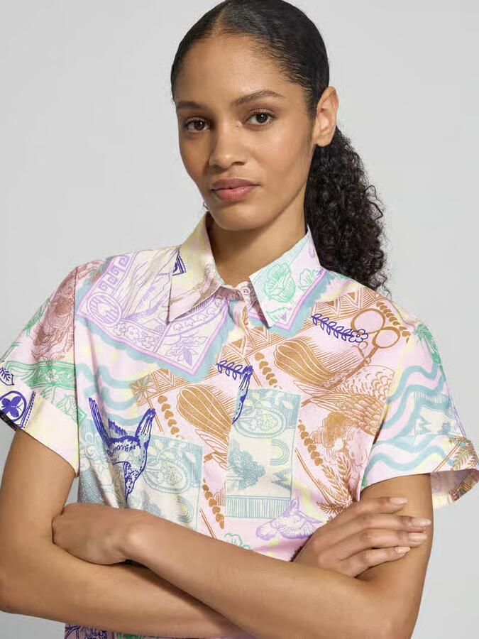 Marc Cain Regular fit blouse in all-over look - Foto 2