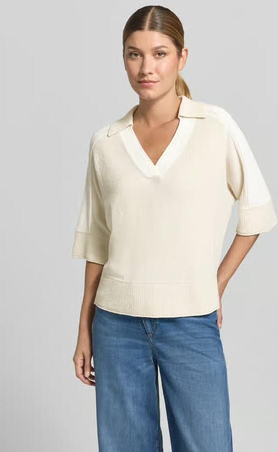 Marc Cain regular fit blouse in brei-look - Foto 3
