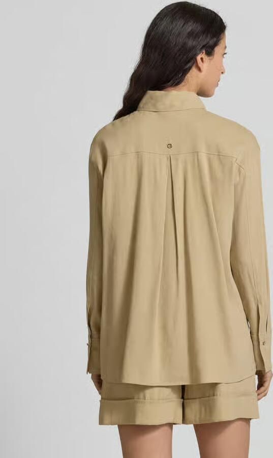 Marc Cain Regular fit blouse met blinde knoopsluiting