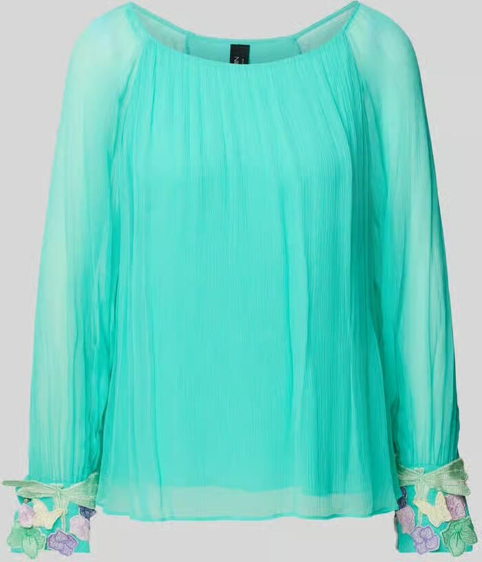 Marc Cain Regular fit blouse met bloemenapplicaties