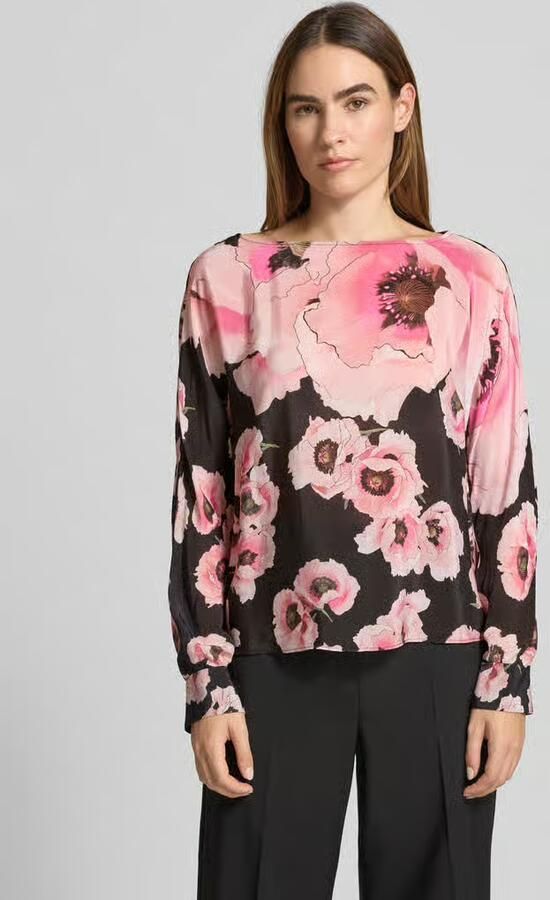 Marc Cain Regular fit blouse met boothals - Foto 2