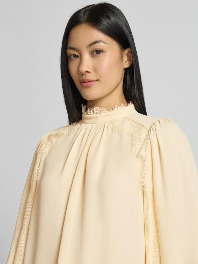 Marc Cain Regular fit blouse met kant - Foto 2