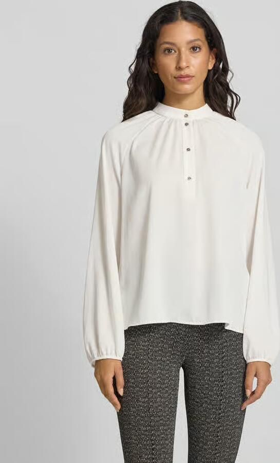 Marc Cain Regular fit blouse met opstaande kraag - Foto 2