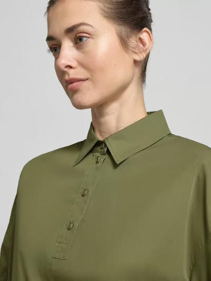 Marc Cain regular fit blouse met polokraag