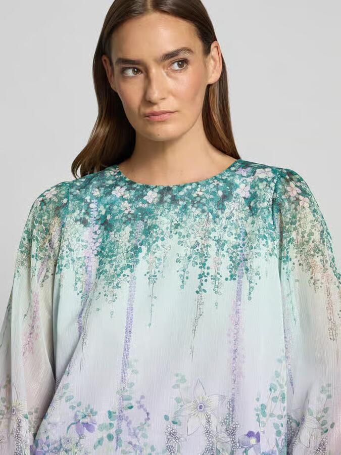 Marc Cain Regular fit blouse met ronde halslijn