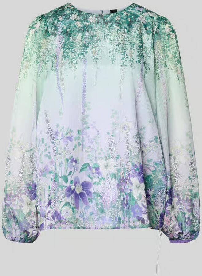 Marc Cain Regular fit blouse met ronde halslijn - Foto 2